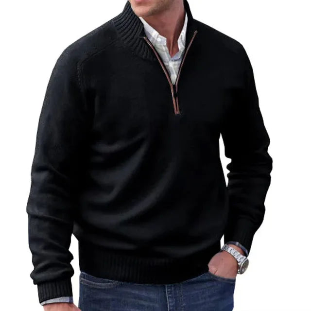 Katimy™ Elegance in Wool: The Men's Knitted Sweater